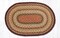 Earth Rugs C-319 Burgundy / Mustard / Ivory Oval Braided Rug 20" x 30"